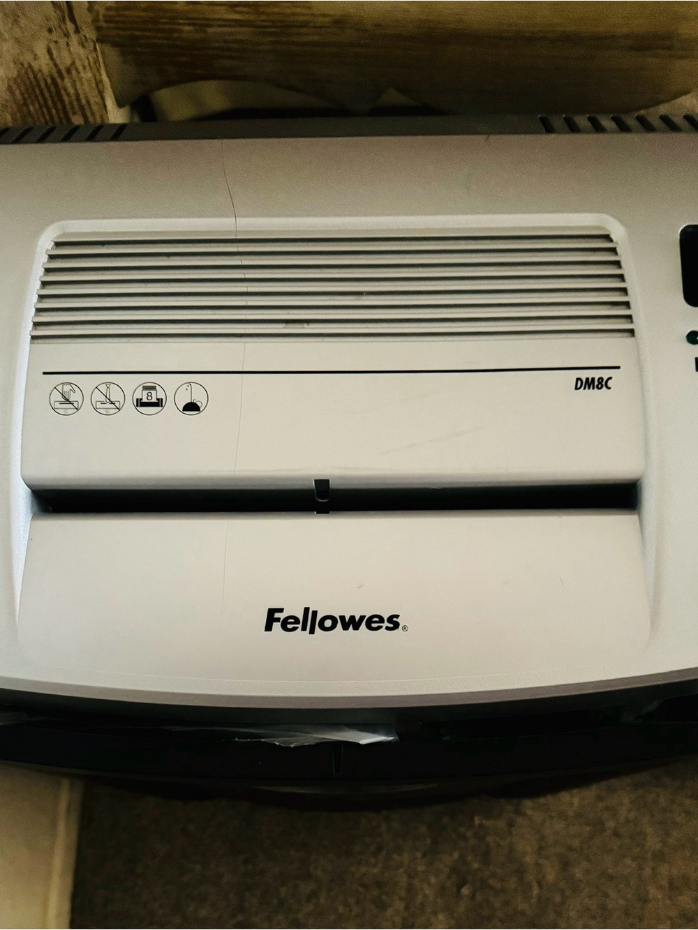 Fellowes DM8C White Paper Shredder